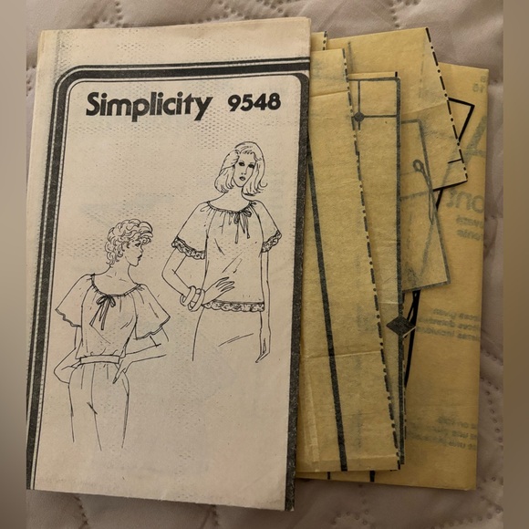 Simplicity 9548 Jiffy Vintage 80s Sewing Pattern Misses Top - Size 16 - Picture 3 of 3